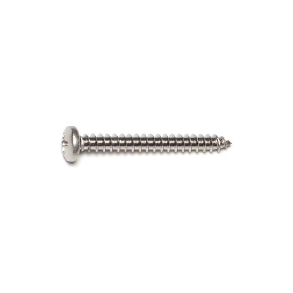 Midwest Fastener Sheet Metal Screw, #6 x 1-1/4 in, 18-8 Stainless Steel Pan Head Phillips Drive, 20 PK 68181 - main